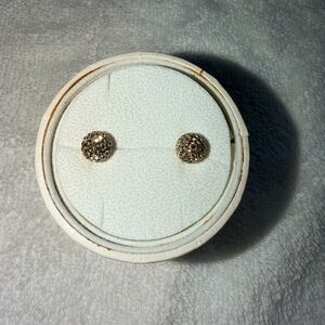 Sparkling Gold-Tone Stud Earrings